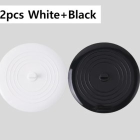 Resim Willowhaven 2 Adet Beyaz Siyah Evrensel Lavabo Tıkacı Silikon Banyo Mutfak Aparatı 