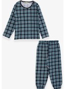 Resim Erkek Bebek Pijama Takımı Ekose Desenli Karışık Renk (9 Ay-3 Yaş) Breeze