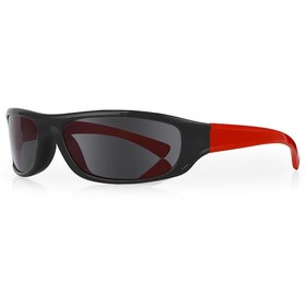 Resim Kinary Bisiklet Güneş Gözlüğü Siyah Parlak Çerçeve Kırmızı Sap Siyah Cam 3007 