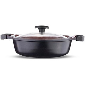 Resim Thermoad Graneu Red Diamond 7 Parça Tencere Seti 20 - 24 - 26 CM 