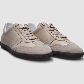 Resim Cabani %100 Hakiki Deri Bej Bağcıklı Kadın Spor Ayakkabı Bej 