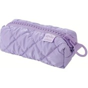 Resim Sunshine011 Büyük Kapasiteli Candy Renkli Kalem Kutusu Purple Fermuarlı Çok Amaçlı Kırtasiye Kozmetik 