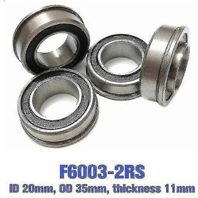 Resim F6003-20-2rs 20x35x11 Flanşlı Derin Oluklu Araba Bilyalı Rulman - Huiliang 