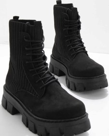 Resim Bambi Siyah Süet Kadın Bot & Bootie K02953300302 