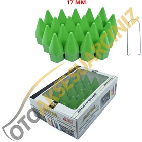 Resim A Kalite Mefsa Bijon Kapağı Sivri 17 Mm Yeşil 20 Li Set 