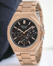 Resim Ferrucci FCF.12715FM.05 Rose Renk Function Erkek Kol Saati+Bileklik zmfer145 