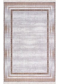 Resim Merinos Halı Rodin 60900 070 Serisi Akrilik Salon Oturma Yatak Odası Halısı Gri - Kahve 