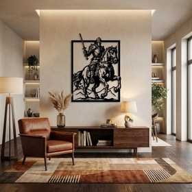 Resim Şövalye Fırtınası Metal Duvar Dekoru - 50x35 cm 