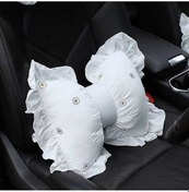 Resim Wondernest Yay Araba Baş Yastığı, Pamuklu Boyun Yastığı, Ay Çiçeği Renk, Araç İçi Rahatlık 