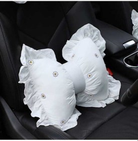 Resim Wondernest Yay Araba Baş Yastığı, Pamuklu Boyun Yastığı, Ay Çiçeği Renk, Araç İçi Rahatlık 