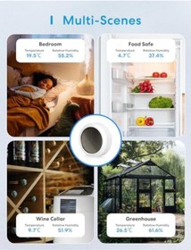 Resim SkyGOO Meross WLAN higrometre iç termometre, akıllı sıcaklık ve nem ölçer, güneş enerjisi beslemeli, uygula 