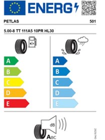 Resim Petlas 5.00-8 TT 111A5 10PR HL30 Forklift Lastiği (Üretim Tarihi:2025) 
