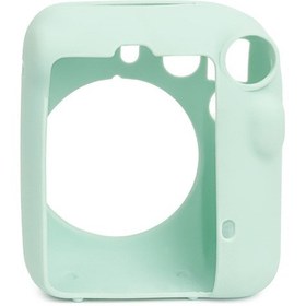 Resim Instax Mini 12 Makine Uyumlu Yeşil Koruyucu Silikon Kılıf 