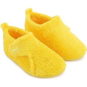 Resim Kışlık Kız Çocuk Peluşlu Rahat Taban Cırt Cırtlı Ayarlanabilir Ev Okul Kreş Panduf Ayakkabı Sarı 