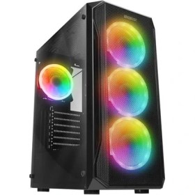 Resim Everest 600W X-Racer Gaming Mid-Tower Pc Kasası 4x-Fanlı 