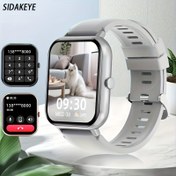 Resim Erkekler ve Kadınlar için SIDAKEYE Akıllı Saat - Dijital Ekran, Çoklu Medya Mesajlaşma, Arama ve Mesaj Uyarıları, Silikon Kayış, Kare Çinko Alaşımlı Kasa, Lityum Pil, İdeal Hediye 