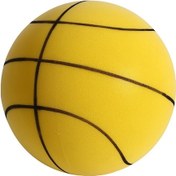 Resim Yuntech01 Çocuklar İçin Dışarıda Kullanılamaz Sessiz Top 7 Numara Sarı Çizgili Standart Basketbol Topu AL-33846 
