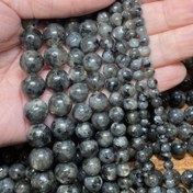 Resim 1 İp (15") Doğal Siyah Labradorit Taş Boncuklar - 4mm-12mm Yuvarlak Renk Oyunu Boncuklar Takı Yapımı, El Sanatları, Ayakkabı ve Çizme Süsleri için - Yüksek Kaliteli Cilalı Boncuklar DIY Aksesuarlar, Takı Yapımı Arayüz Boncuklar, Parlak Taş Yüzeyli Büyüleyici Boncuklar 
