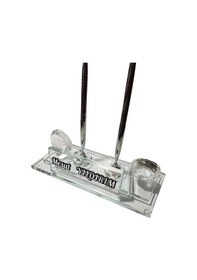 Resim Mertkristal Kristal Masa İsimliği Kalemli Ofis Hediyesi M113-SLV 