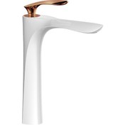 Resim Pure Royal Tezgah Üstü Çanak Lavabo Armatürü Beyaz - Bronz Akf-115 