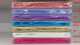 Resim Madame Gross Lastikli Çarşaf Ve 2 Yastık 100x200 Mavi 