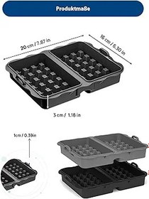 Resim Xaarmonex Waffle eklentisi sıcak hava fritözü aksesuarı, 2 adet waffle eklentisi Ninja Airfryer aksesuarı, Ninja AF300EU, AF400EU, AF451EU, SL400EU, AF500DE, waffle makinesi silikon kalıp aksesuarı 