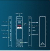 Resim Suofeng "g6 Profesyonel Ses Kaydedici: 3 Mikrofonlu, Hızlı Kayıt, 4 Farklı Mod, 16gb-64gb" 