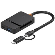 Resim Microcase AL4586 8 İn1 OTG SD/TF Type C Lightning USB 3.0 Çift Kart Okuyucu 