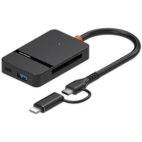 Resim Microcase AL4586 8 İn1 OTG SD/TF Type C Lightning USB 3.0 Çift Kart Okuyucu 