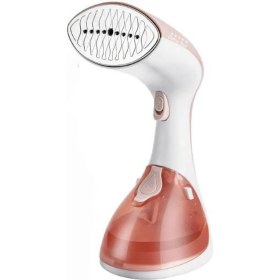 Resim Kompakt Buharlı Dikey Ütü Seyahat Için Kırışık Giderici Kırmızı 