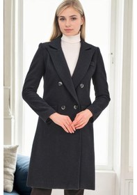 Resim Z9672 Dewberry Bayan Palto-lacivert Lacivert 