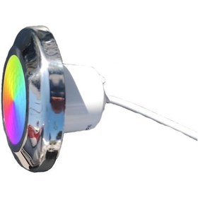 Resim Krom Çerçeveli Boruya Geçme Havuz Lambası Rgb 2 Kablolu 