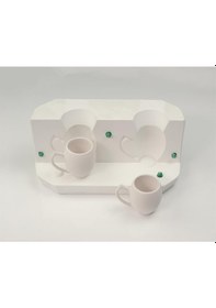 Resim Sema Kahve Fincanı Ikili Batarya Alçı Kalıp 