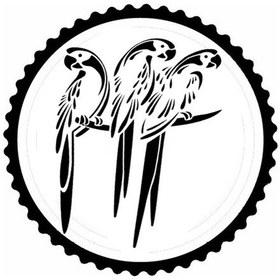 Resim Papağan Ailesi Tasarım Sticker 10 X 10 Cm 