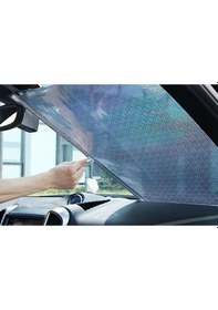 Resim Araç Içi Araba Güneşliği Oto Ön Cam Güneşlik Branda Katlanabilir Gümüş N11.70 