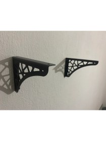 Resim Demir Raf Altı Metal L Ayak(1ADET), Raf Altı Raf Tutucu Lazer Kesim Tekli Modern 