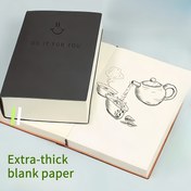 Resim 720 Sayfa Ekstra Kalın Boş Eskiz Defteri - A4 & Letter Boyutuyla Uyumlu, Minimalist Siyah Beyaz Kapak ve Üstten Ciltleme Tasarımına Sahip Sanatçılar, Yazarlar, Öğrenciler İçin Dayanıklı Çok Katmanlı Kağız Günlük - Çizim, İngiltere Not Alma, Scrapbooking için Ideal B6 Boyu Ultra-İnce Tasarım 720 Sayfa Kapasite Zarif Minimalist Estetik Erkekler ve Kadınlar İçin uygundur Journaling&Sketching, Kitaplar,Çizim Defteri 