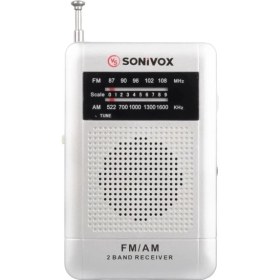 Resim Gümüş Renk Cep Tipi Analog Fm Radyo Versiyon R115, Gri Renk 