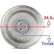 Resim Grundig Mikrodalga Fırın Döner Cam Tabak 24,5cm Çapında Tırnaklı Borcam Tepsi Orijinal 