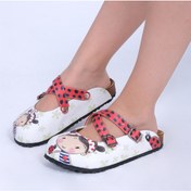 Resim CassidoShoes Kız Baskılı Beyaz Terlik 025-120 