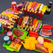 Resim Barbekü Pişirme Oyuncakları, Barbekü Mutfak Pişirme Oyuncakları, Erkek ve Kız Çocuklar İçin Mutfak Oyuncakları Seti, Gençler İçin Etkileşimli Barbekü Oyuncak Seti 