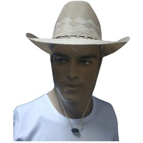 Resim Londonstore Ince Bez Kovboy Fötr Delikli Şapka Ipli Yaz Unisex Kadın Erkek Yetişkin Kahverengi 