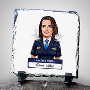 Resim Karikatürlü En Güzel Hostes Dekoratif Taş 