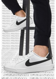 Resim Nike Court Royale Unisex Leather Sneaker Hakiki Deri Günlük Spor Ayakkabı Beyaz 