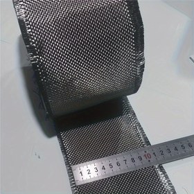 Resim 3K 200gsm 2x2 Düz Dokuma Karbon Fiber Levha, 10cm x 100cm, Endüstriyel Malzeme, Karbon Fiber Ham Maddesi, Karbon Fiber Kumaş, Anodize Yüzey 