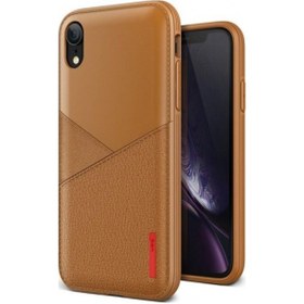 Resim Vrs İphone Xr İle Uyumlu Leather Fit Label Kılıf Brown 