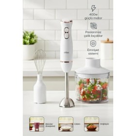 Resim Sinbo SHB-7530 Çok Fonksiyonlu El Blender Seti - Doğrayıcı & Çırpıcı Aparatlı 