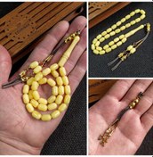 Resim 7x11 mm Beyrut Kehribar İsme Özel Tesbih 