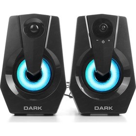 Resim Dark DK-AC-SP110 1+1 Multimedia USB Speaker RGB Dark DK-AC-SP110 1+1 Multimedia USB Speaker RGB