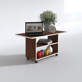 Resim Kenzlife orta salon sehpası prag cvz 045*070*50 tekerlekli yemek masası 